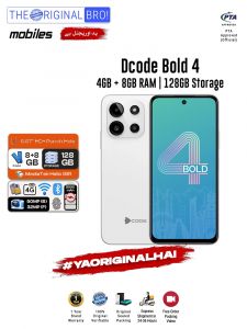 DCode Bold 4 - 8GB RAM - 128GB Storage - Easy Monthly Installments - PTA Approved - 1 Year Official Warranty - The Original Bro Mobiles - TOB70